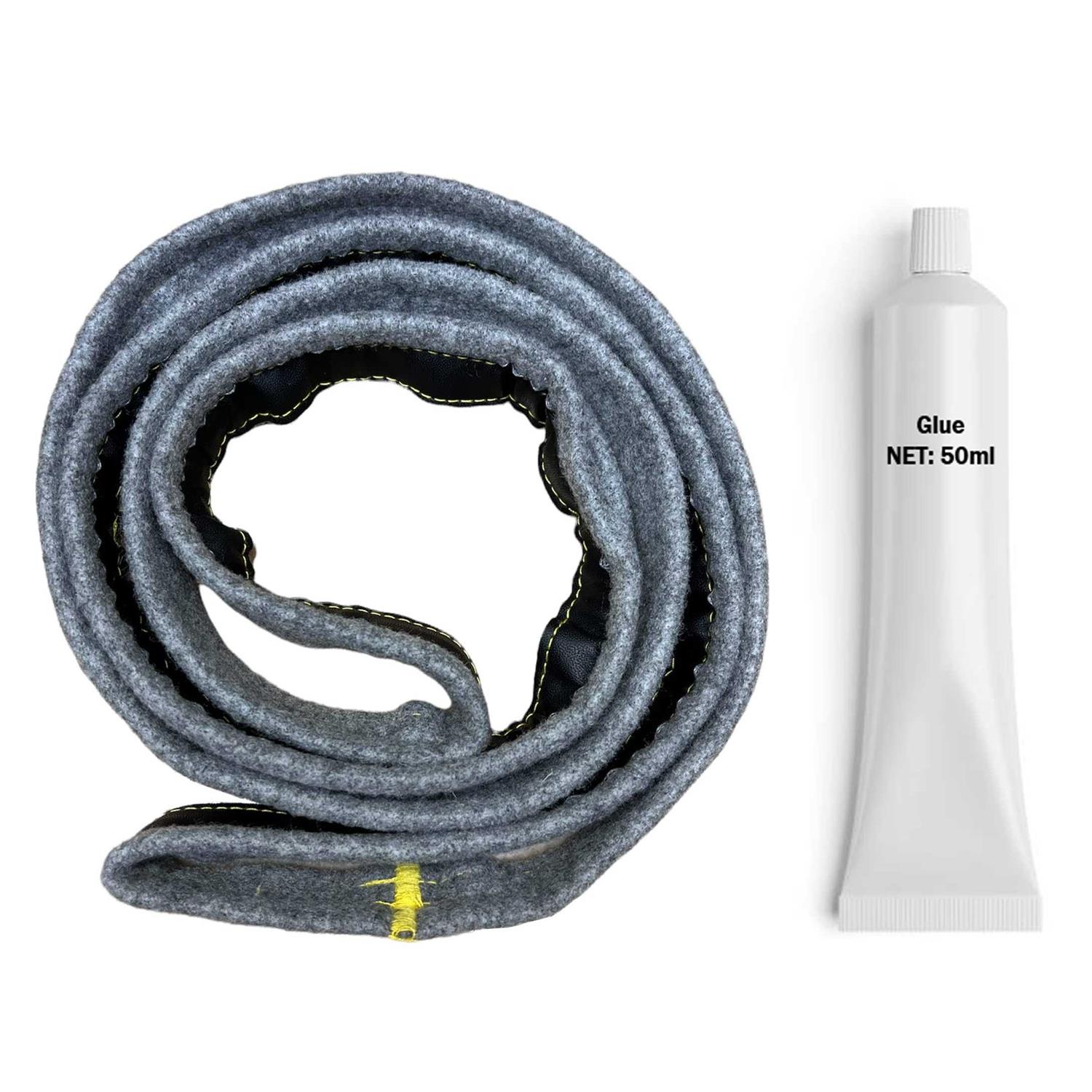 Dry Drum Felt Gasket Kit Part DC97-07618A with Large High-Temperature Adhesive Included Part Compatible with Samsung Dryers Replaces PS4218879