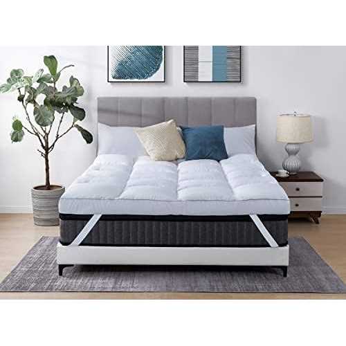 Alternative view of Queen Rose Mattress Topper Extra Thick Pillow-Top Cooling Mattress Pad Cover Mattress Topper