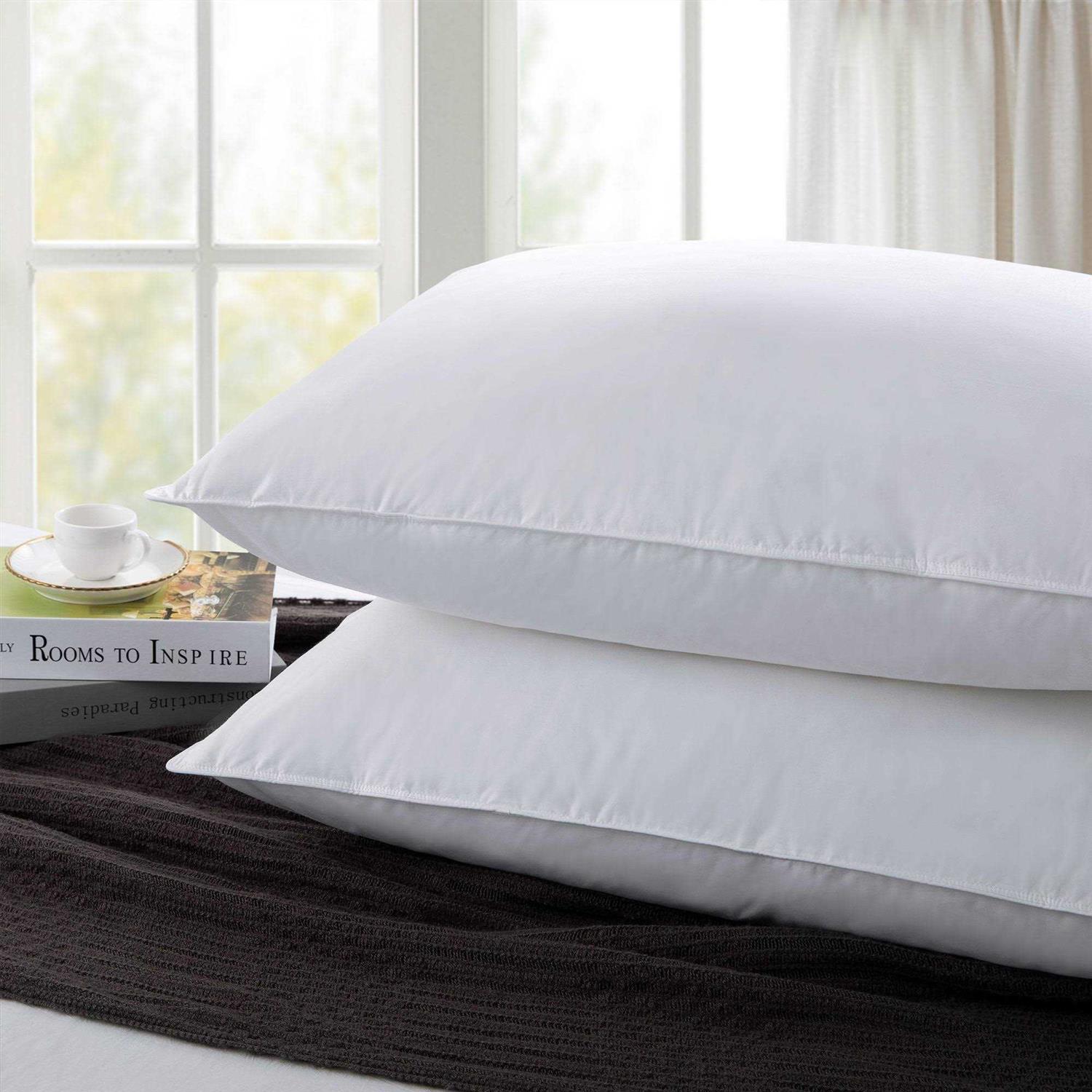 Puredown White Goose Feather Down Pillow - Image 2
