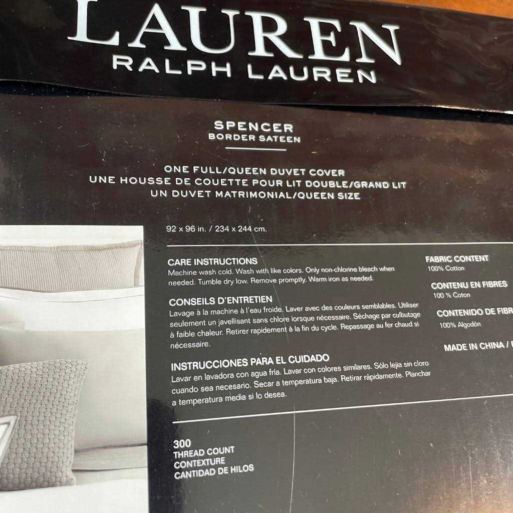 Alternative view of Ralph Lauren Bedding Ralph Lauren Duvet Cover Spencer Border Sateen