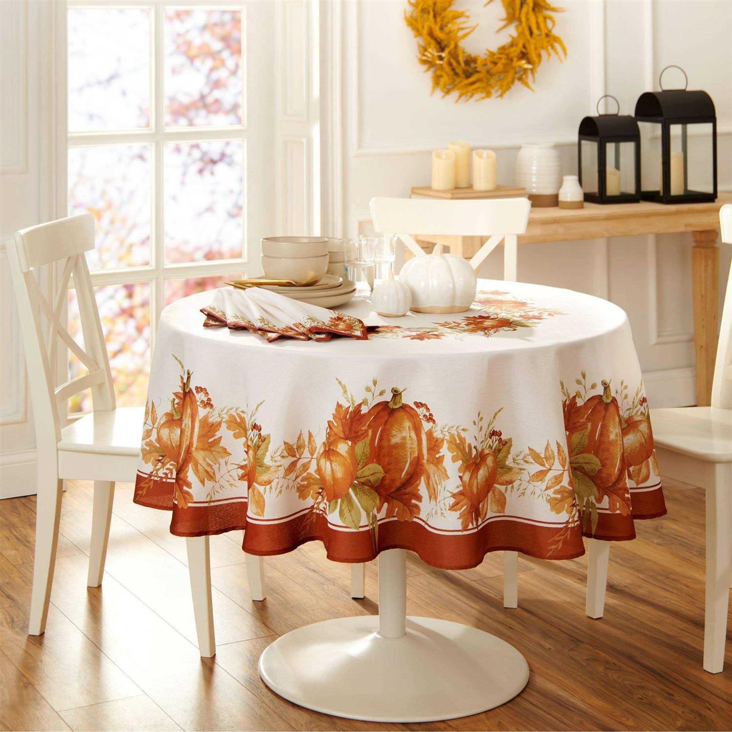 Alternative view of Elrene Home Fashions Autumn Pumpkin Grove Fall Tablecloth