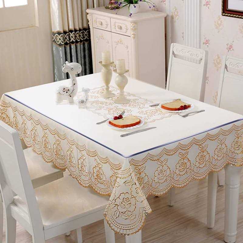 PVC Table Cover Protector Clear Plastic Dining Room - Image 4