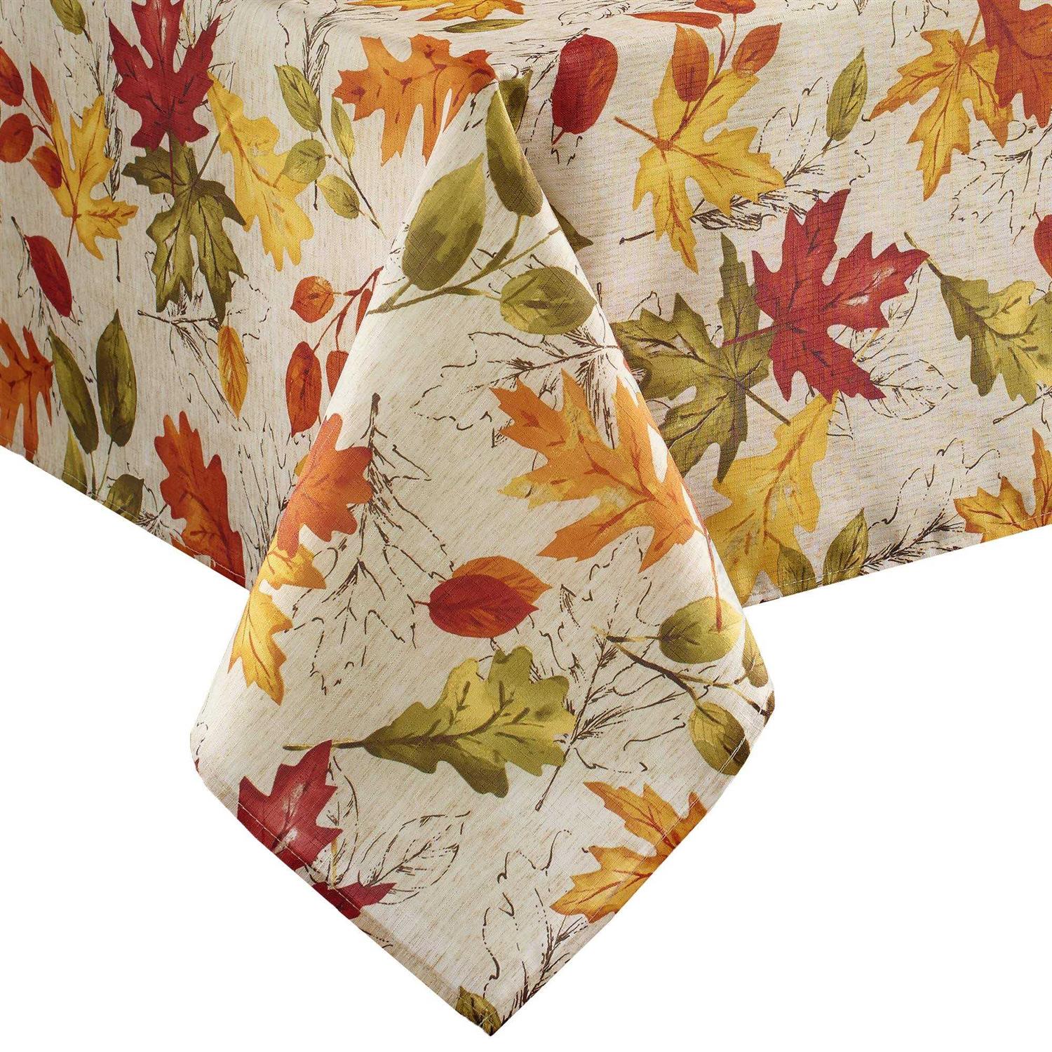 Alternative view of Elrene Home Fashions Autumn Leaves Fall Printed Tablecloth