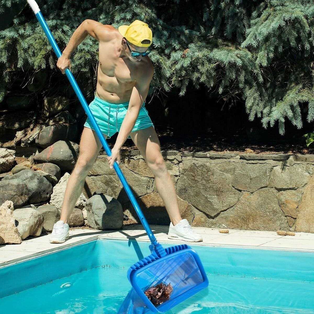 Stargoods Pool Skimmer Net Heavy Duty Leaf Rake Cleaning Tool - Image 4