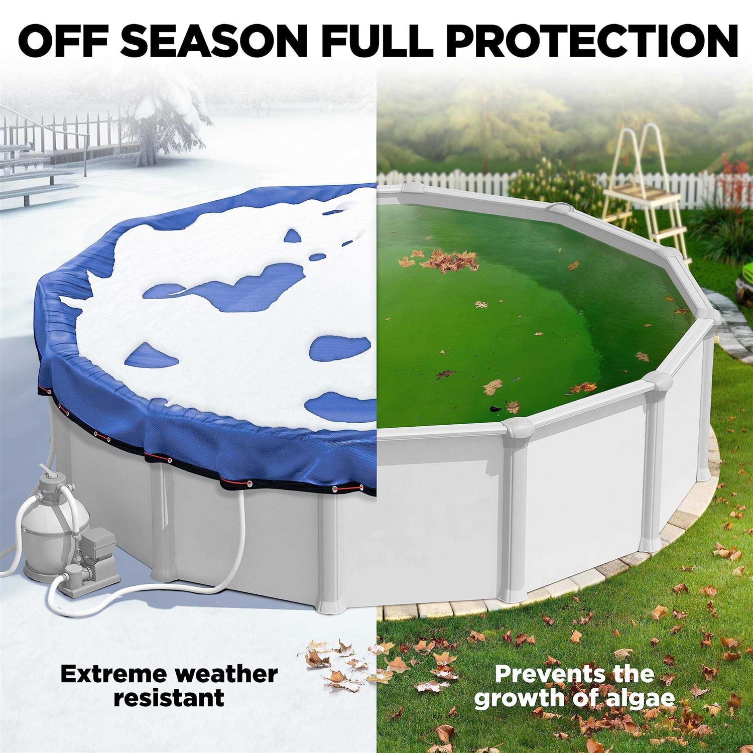 Round Pool Cover Premium Winter Pool Cover for Above Ground Pools, Extra Thick Material and Durable Design - Image 3