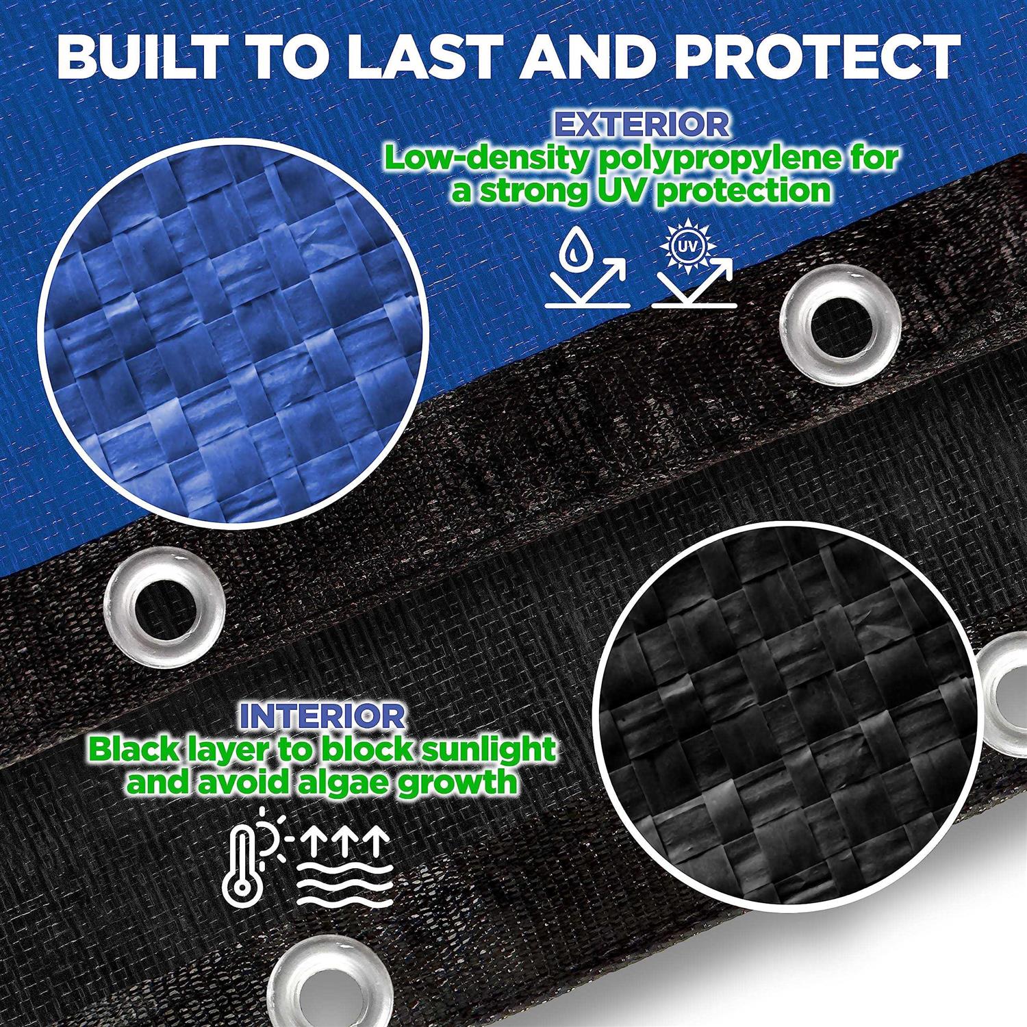 Round Pool Cover Premium Winter Pool Cover for Above Ground Pools, Extra Thick Material and Durable Design - Image 4