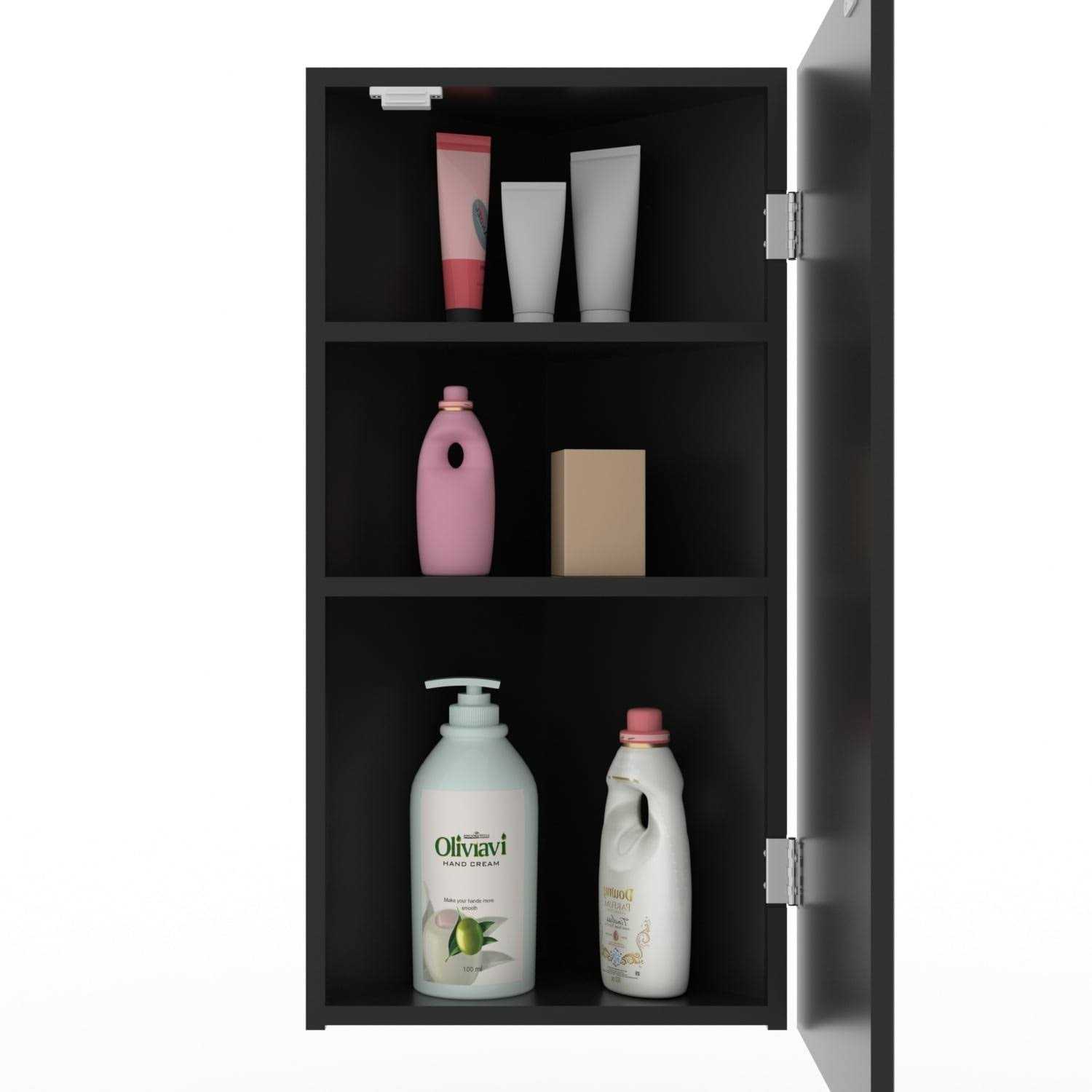 Eclife Medicine Cabinet Triple Shelf Storage Cabinet Bathroom Triangle Cabinet - Image 3