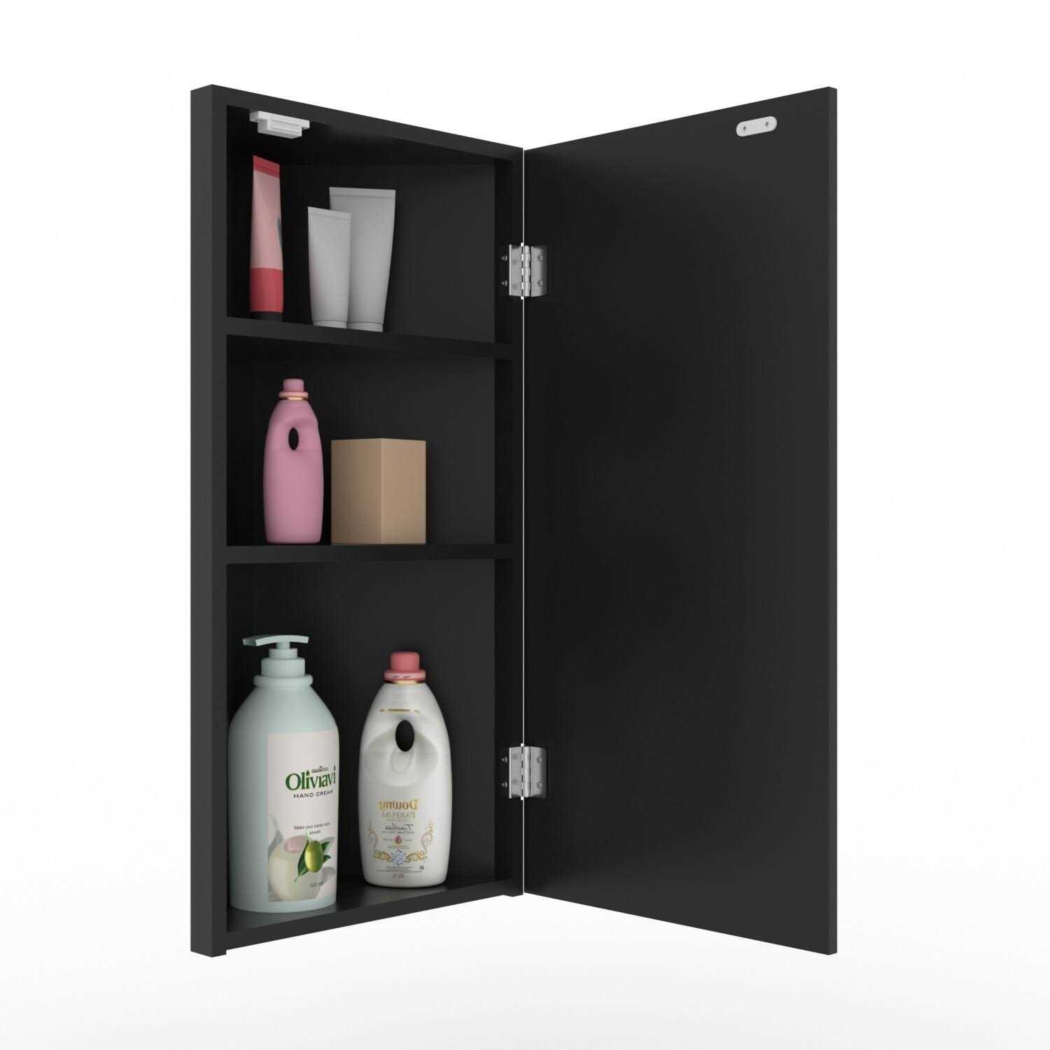 Eclife Medicine Cabinet Triple Shelf Storage Cabinet Bathroom Triangle Cabinet - Image 5