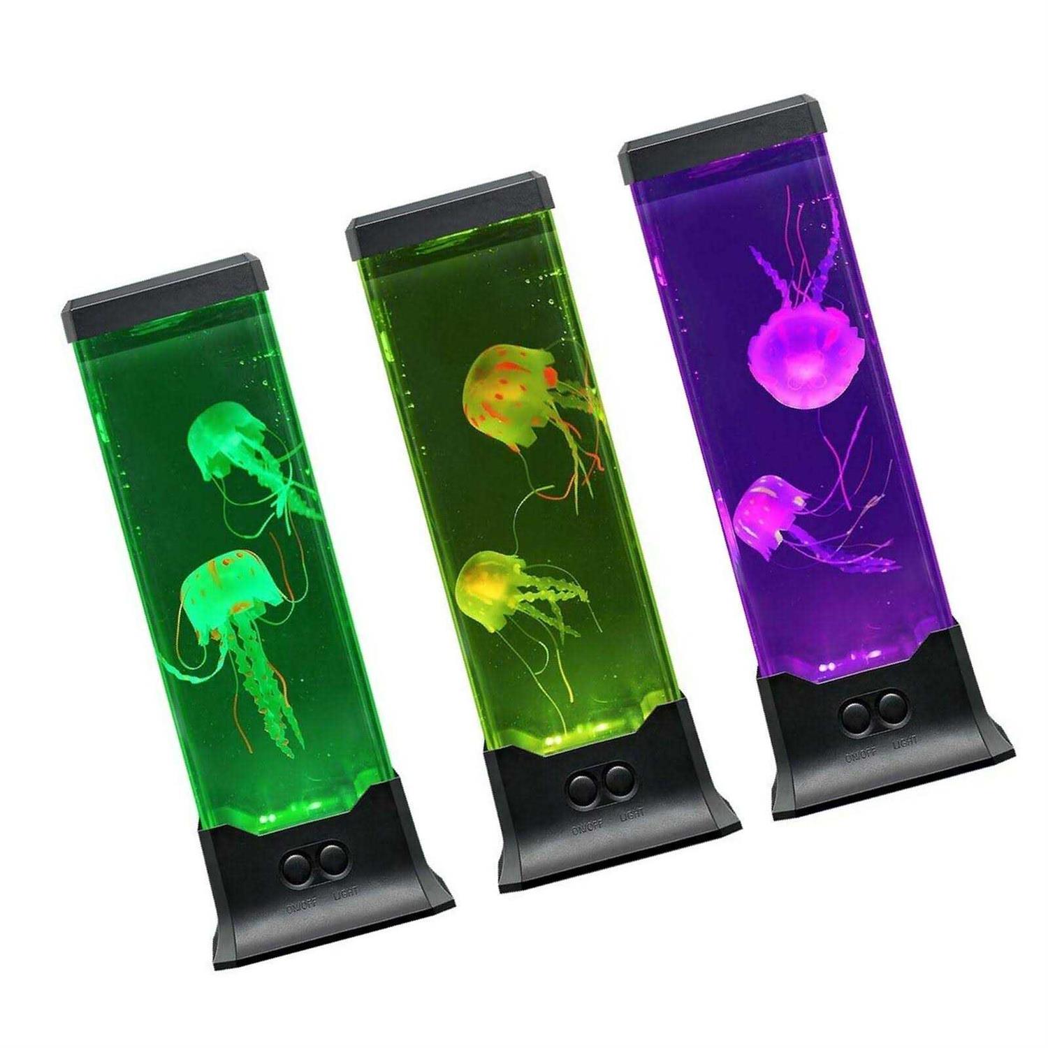 COLORLIFE Electric Jellyfish Tank Table Lamp with Color Changing Light Gift for Kids Men Women Home Deco for Room Mood Light for Relax