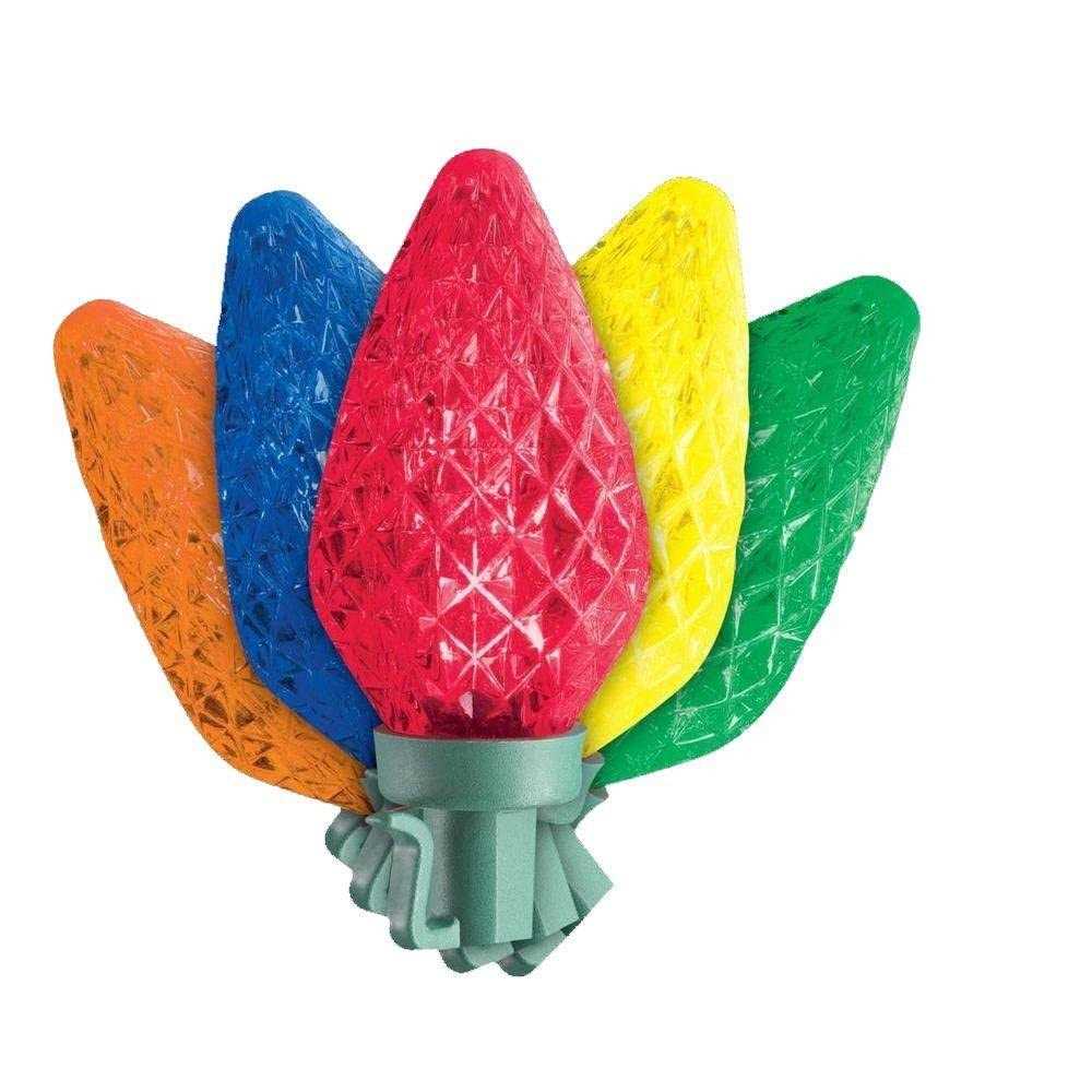 Home Accents Holiday 100-Light Multi-Color LED C9 Christmas Light String Set on Spool