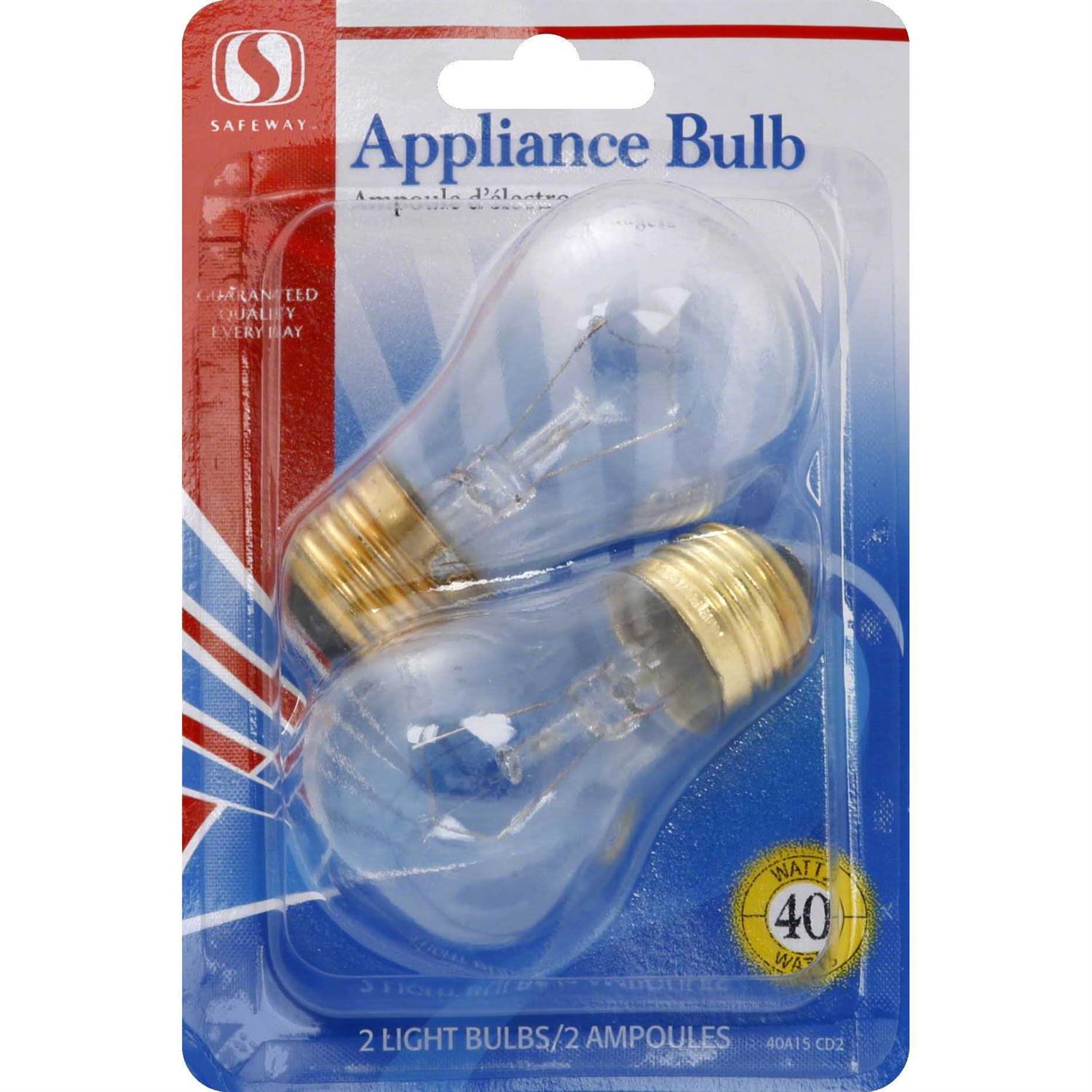 Alternative view of Signature Select Light Bulb Appliance Clear 40w 415 Lumens