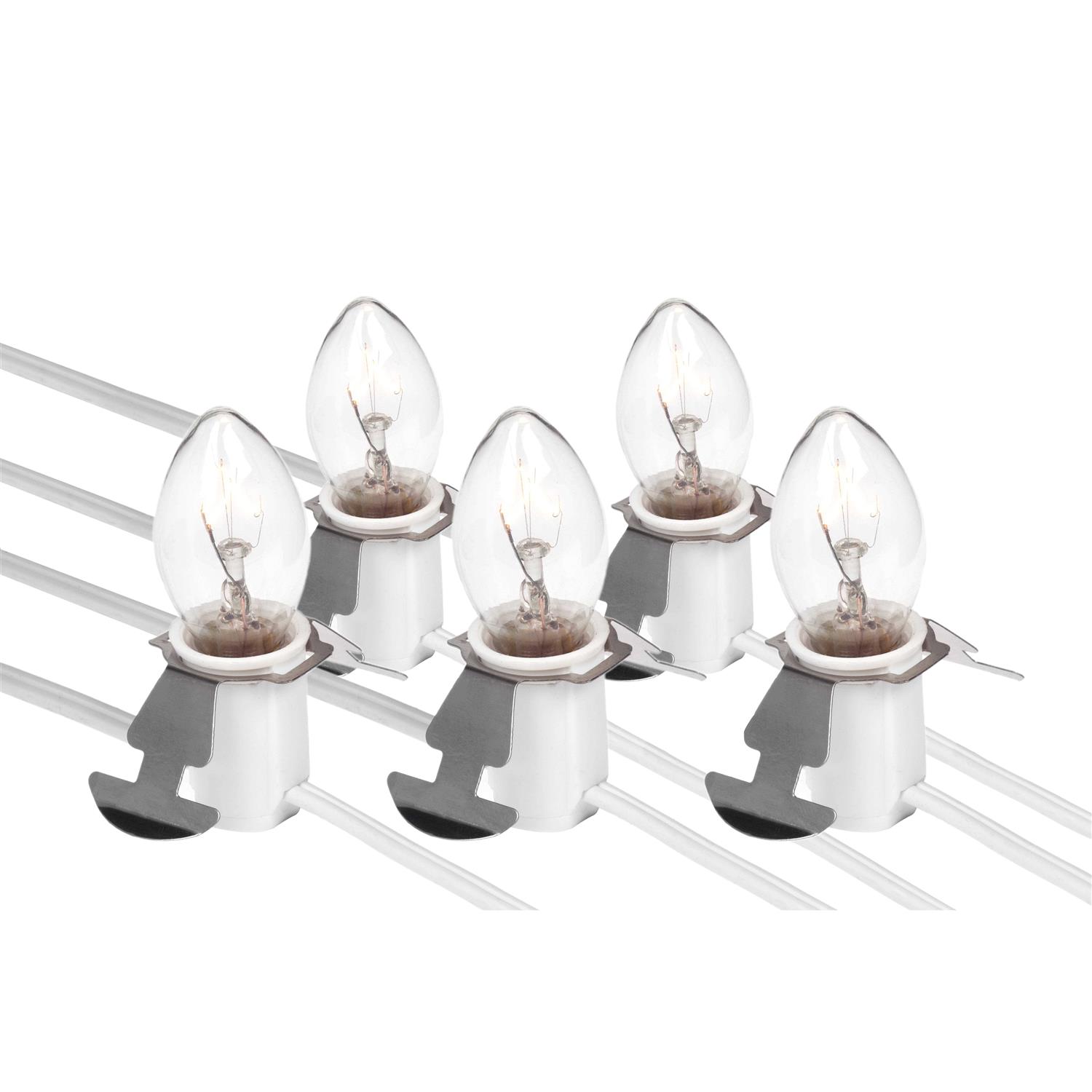 Creative Hobbies Five Light Replacement Accessory Cord 9 Foot White Cord with 5 Lights, Perfect for Lighting Holiday Decorations and Christmas Villages