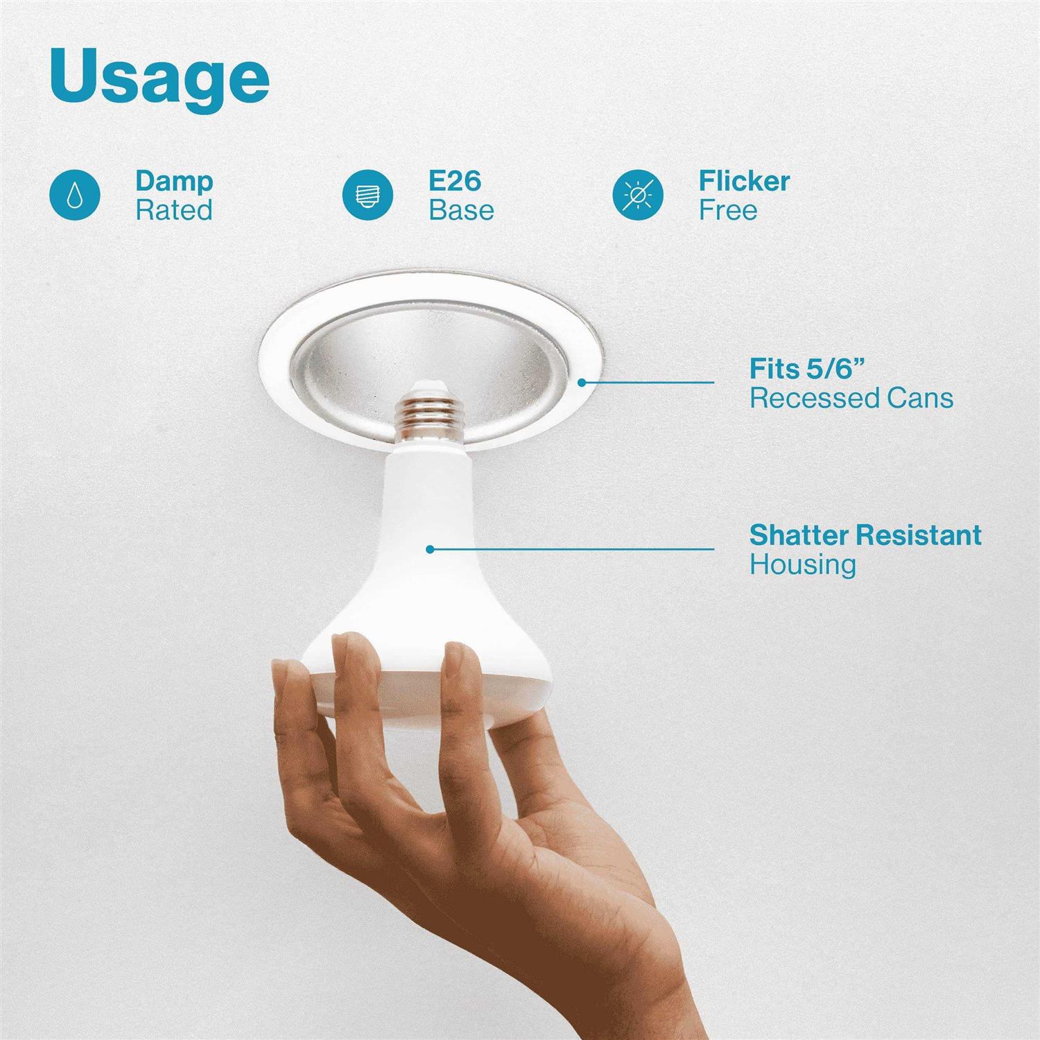 Sunco Lighting BR30 Dimmable Flood LED Light Bulb 11W - Image 4