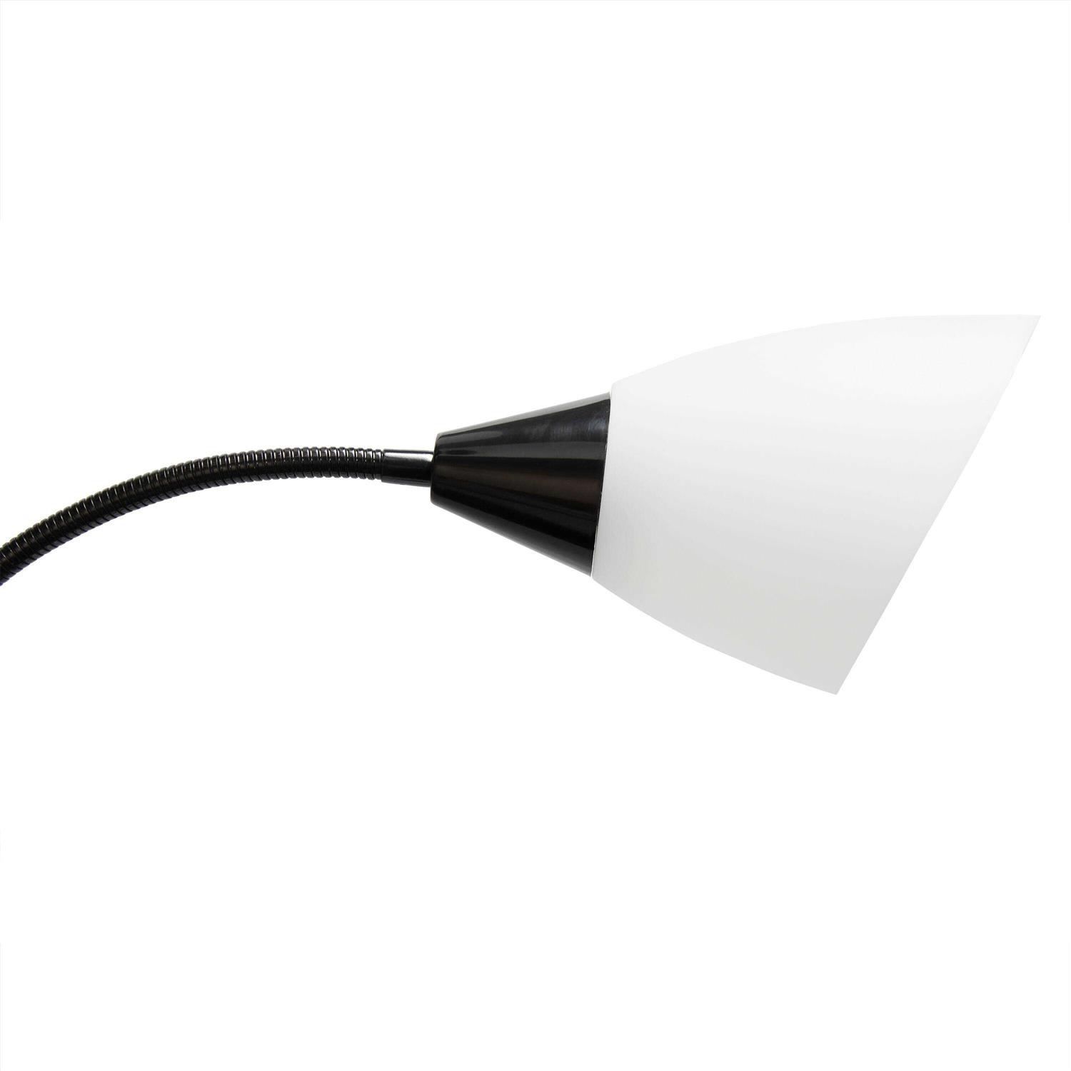 Alternative view of Simple Designs 5 Light Adjustable Gooseneck Silver Floor Lamp