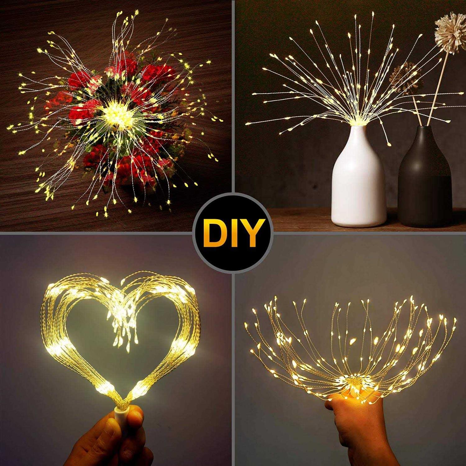 DenicMic Firework Lights 200 LED Copper Wire Starburst Sphere Lights with Remote - Image 3