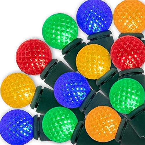 Christmas Tree Lights 60 Count G12 Globe Indoor Outdoor String Lights