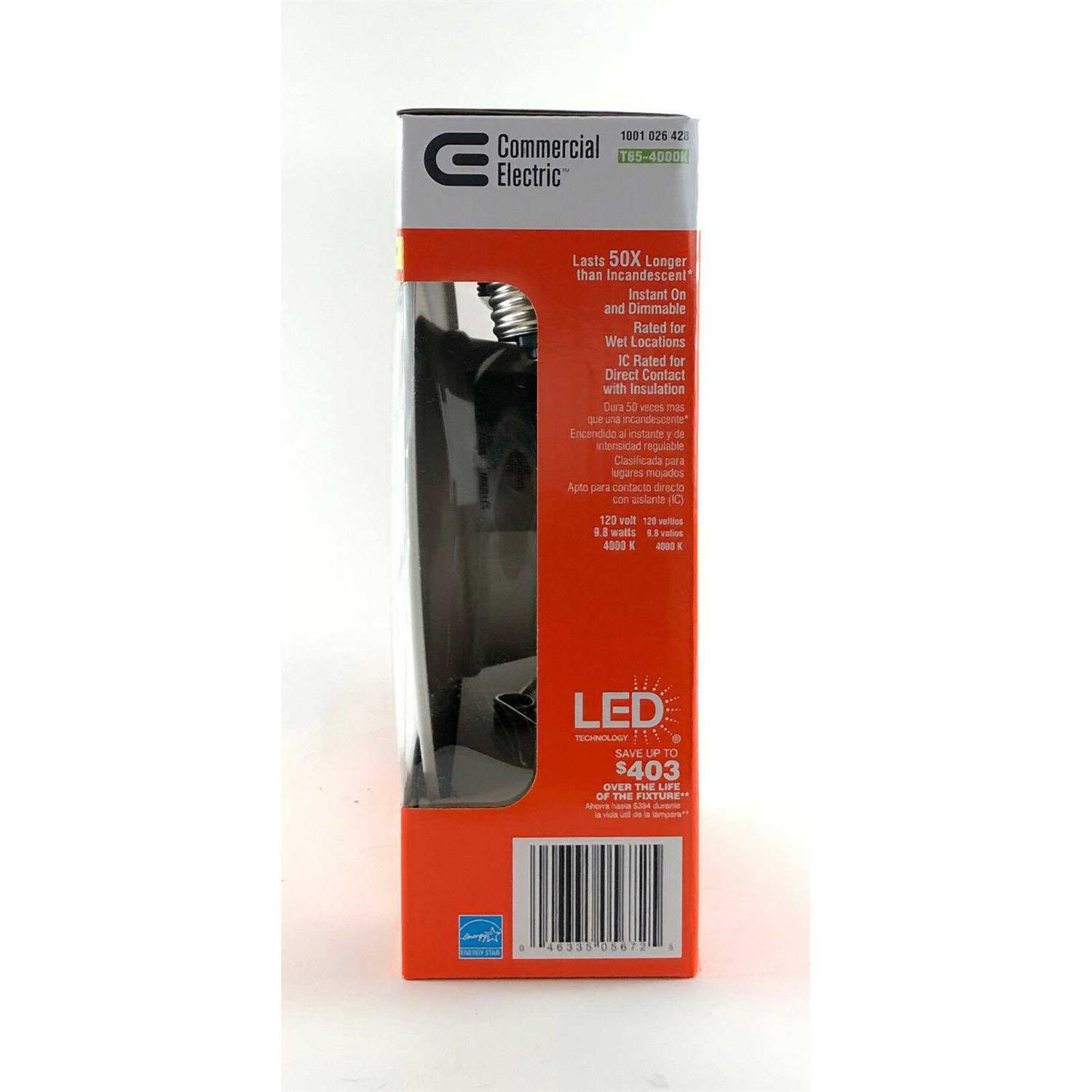 Alternative view of Commercial Electric 5 & 6 Bright White Recessed LED Trim Light T65-4000K