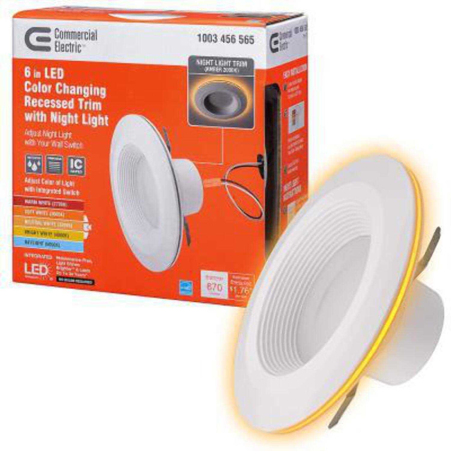 Alternative view of Commercial Electric 6 in LED Recessed Trim