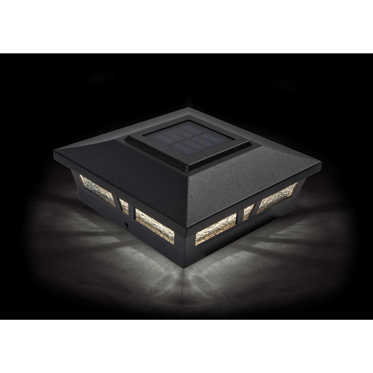 Alternative view of Classy Caps 6x6 Brown Aluminum Oxford Solar Post Cap