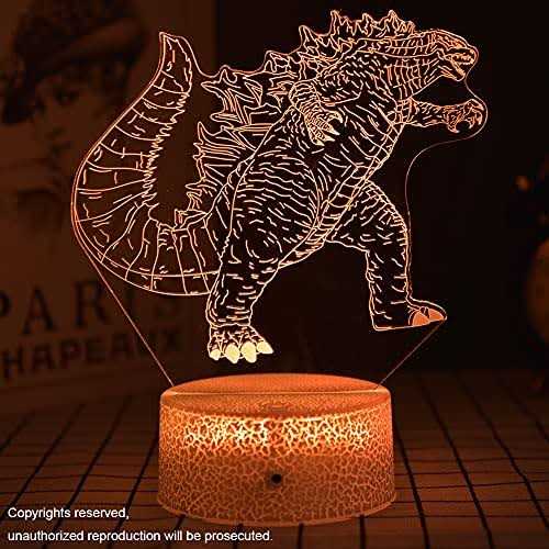 Alternative view of SHINECLOUD 3D Illusion Night Light LED Table Lamp Monsters Toys Decor Light,Romote Control&16 Color,Christmas Gifts for Boys/Holiday Gifts
