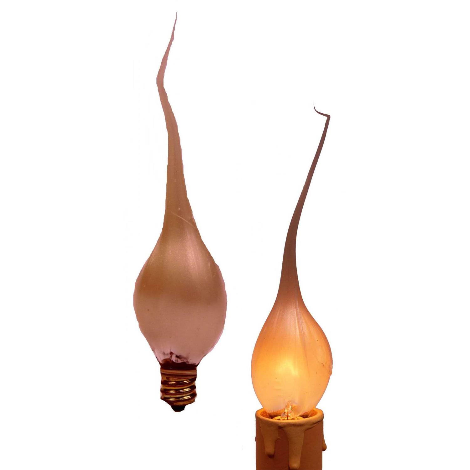Creative Hobbies Country Style Silicone Dipped Candle Light Bulbs ~ 5 Watt Pearlized Silicone
