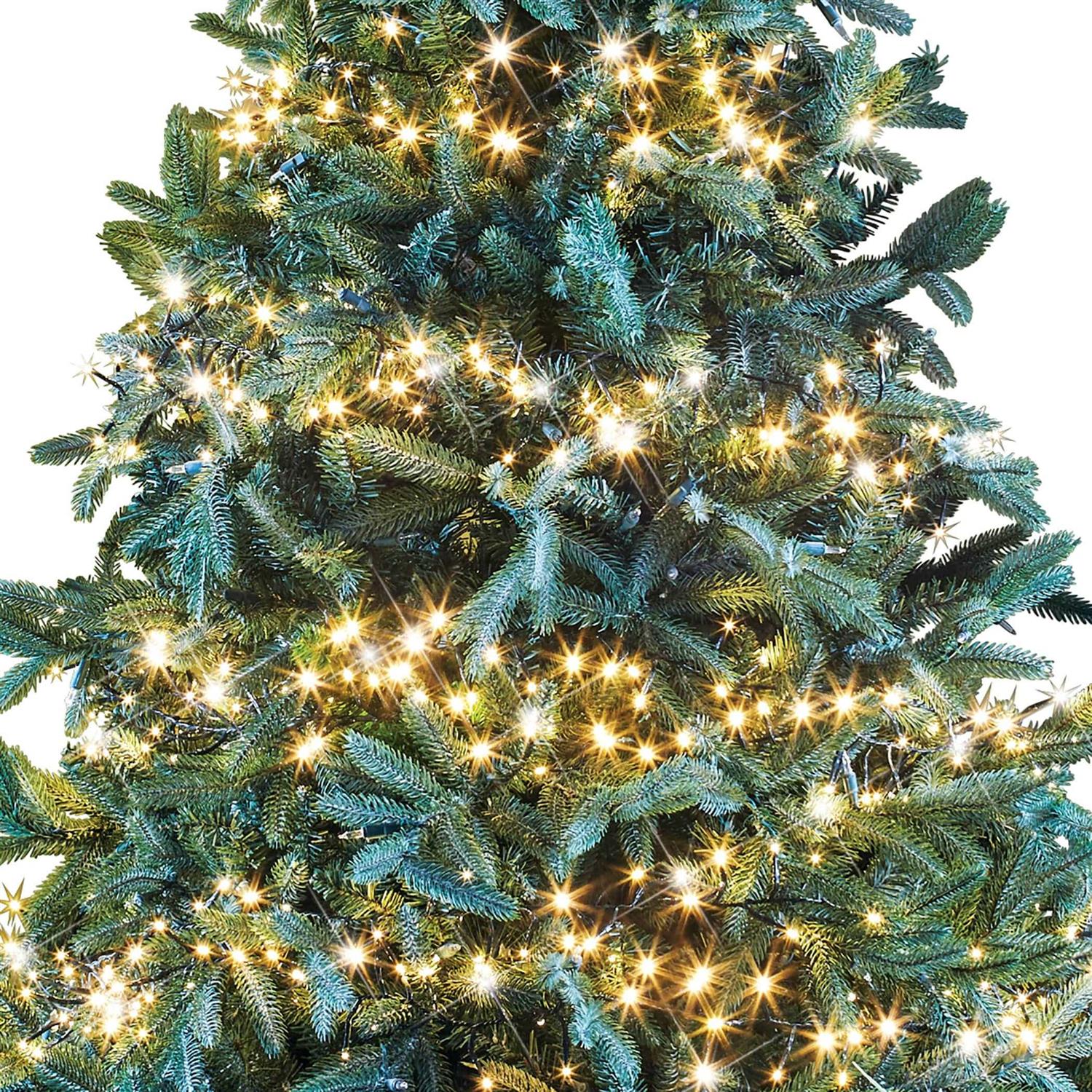 Collections Etc LED Lighted Cluster String Lights 600-Count Multifunction Light Design