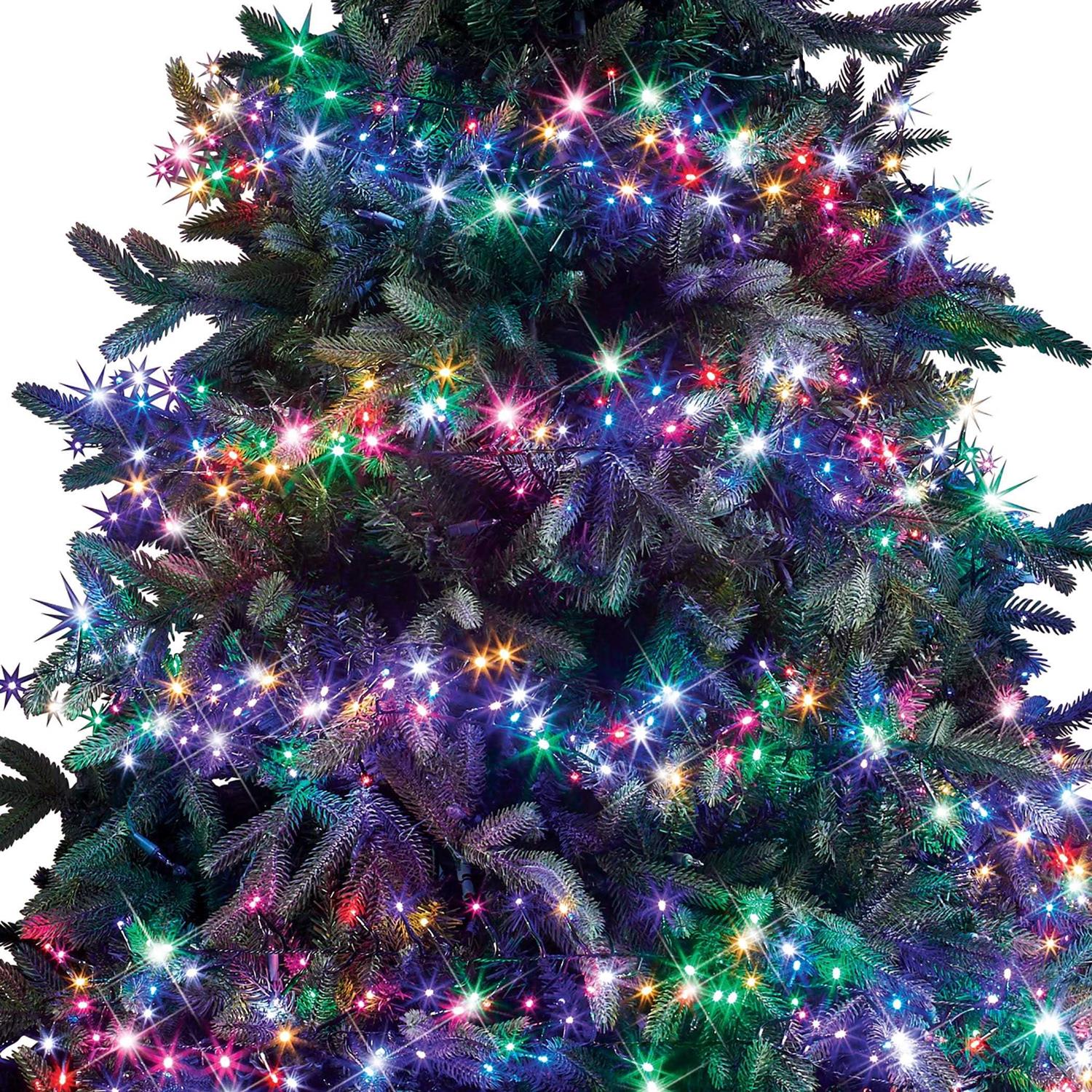 Alternative view of Collections Etc LED Lighted Cluster String Lights 600-Count Multifunction Light Design