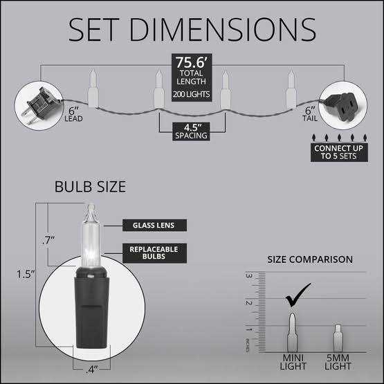Alternative view of Commercial Clear Mini String Lights