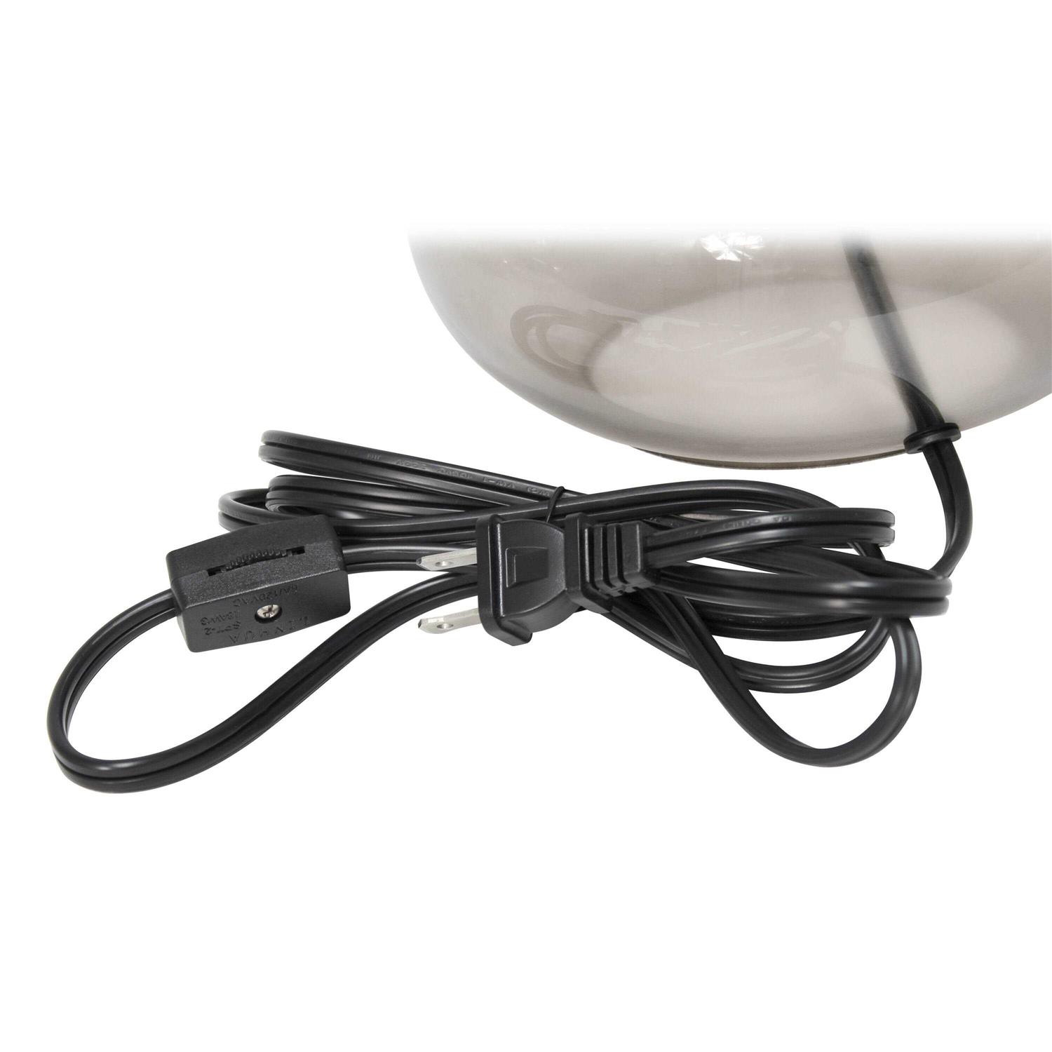 Alternative view of Simple Designs Glass Raindrop Table Lamp with Fabric Shade