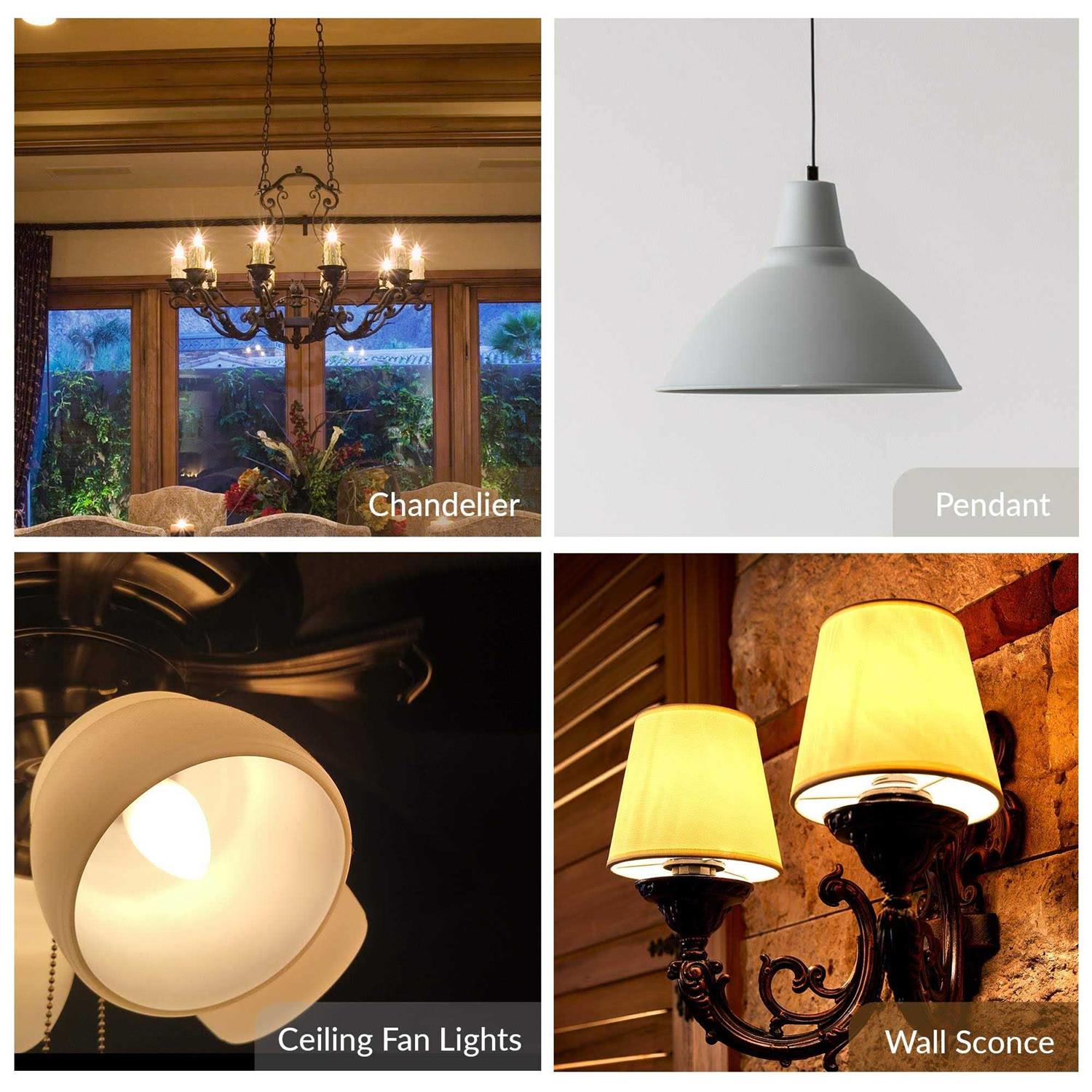 Alternative view of Simba Lighting Candelabra Flame Tip Frosted Ca10 25W E12 Base Light Bulbs 120v Warm
