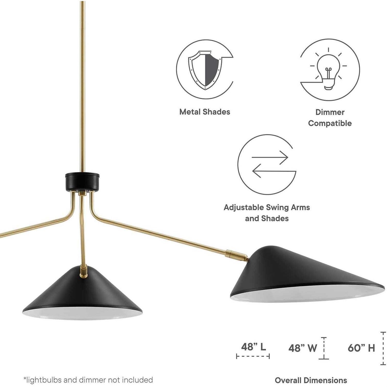 Modway Journey 3-Light Arm Pendant - Image 2