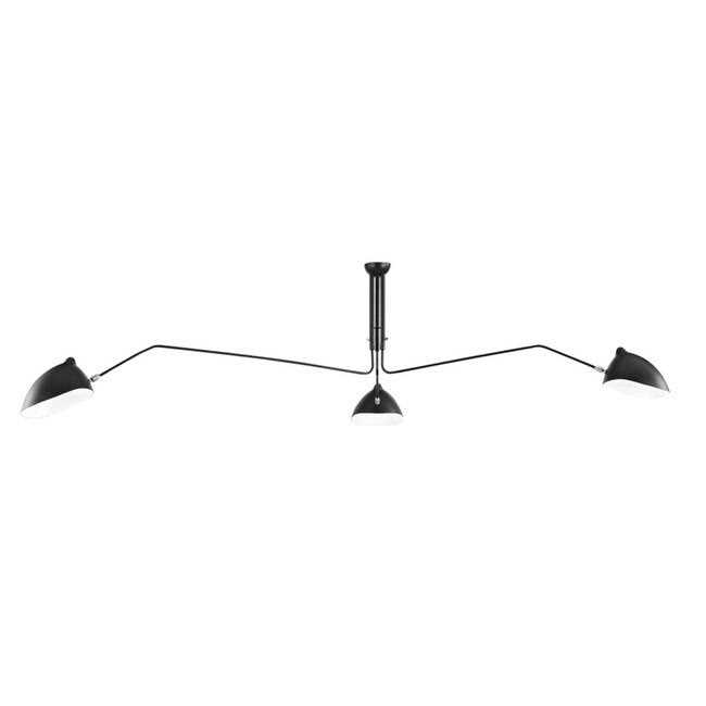 Alternative view of Serge Mouille Ceiling Lamp, Black 17098552