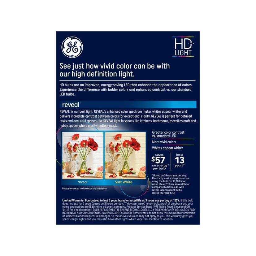 GE 4pk Reveal A19 LED - Image 3