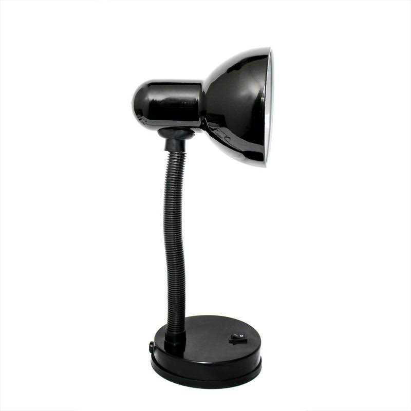 Alternative view of Simple Designs Basic Metal Desk Lamp with Flexible Hose Neck