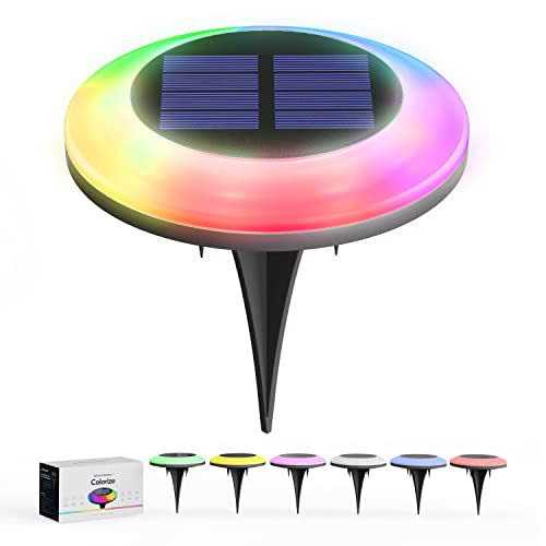 Colorize Solar Lights Color Change Waterproof Ring Lights In-Ground