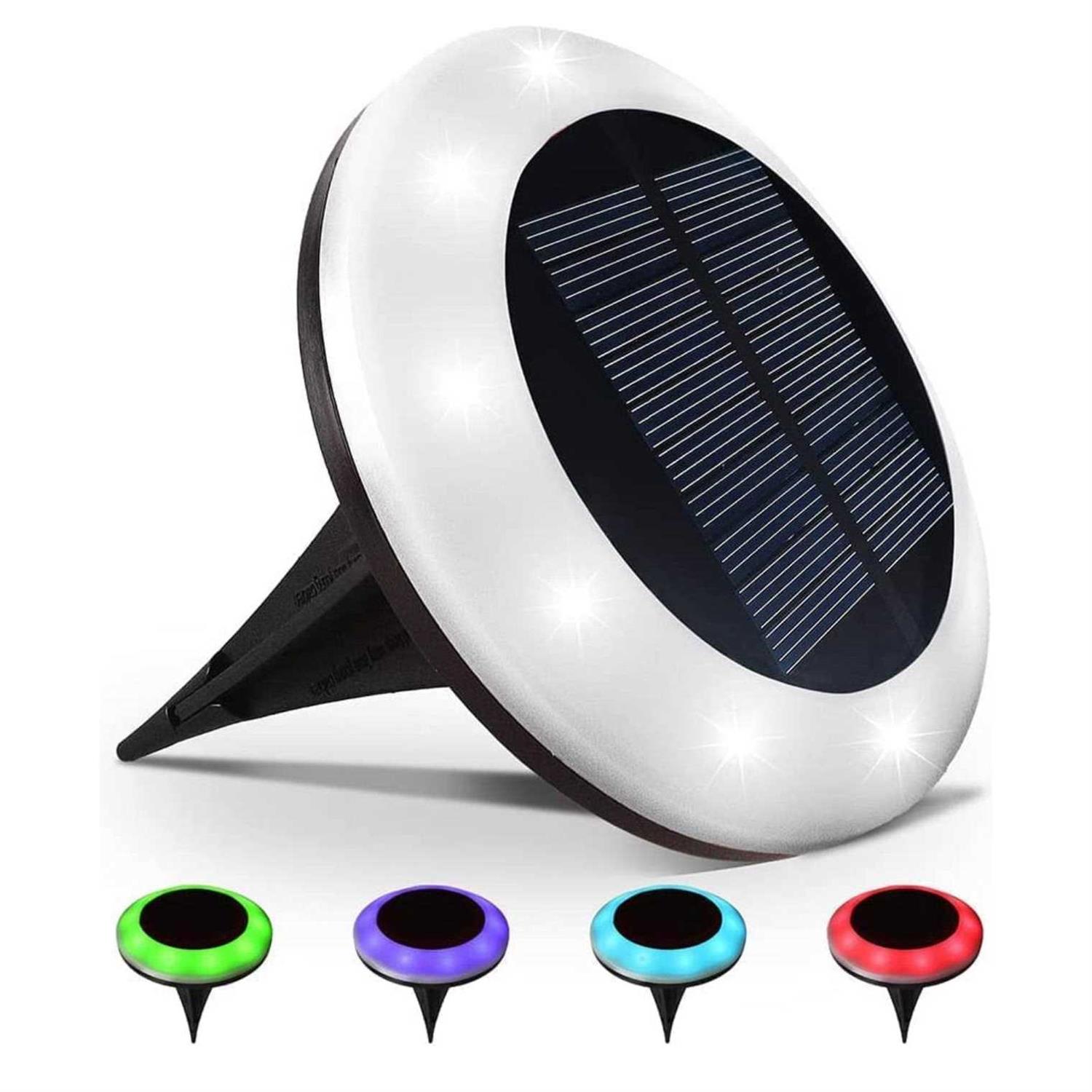Alternative view of Colorize Solar Lights Color Change Waterproof Ring Lights In-Ground