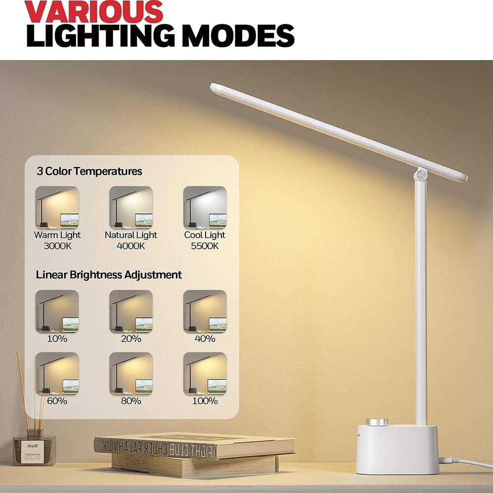 Honeywell Foldable Modern Table Lamp with USB A+C Charging Port - Image 2