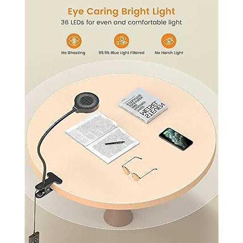 Glocusent 36 LED Clip-on Reading Light for Desk - Image 3