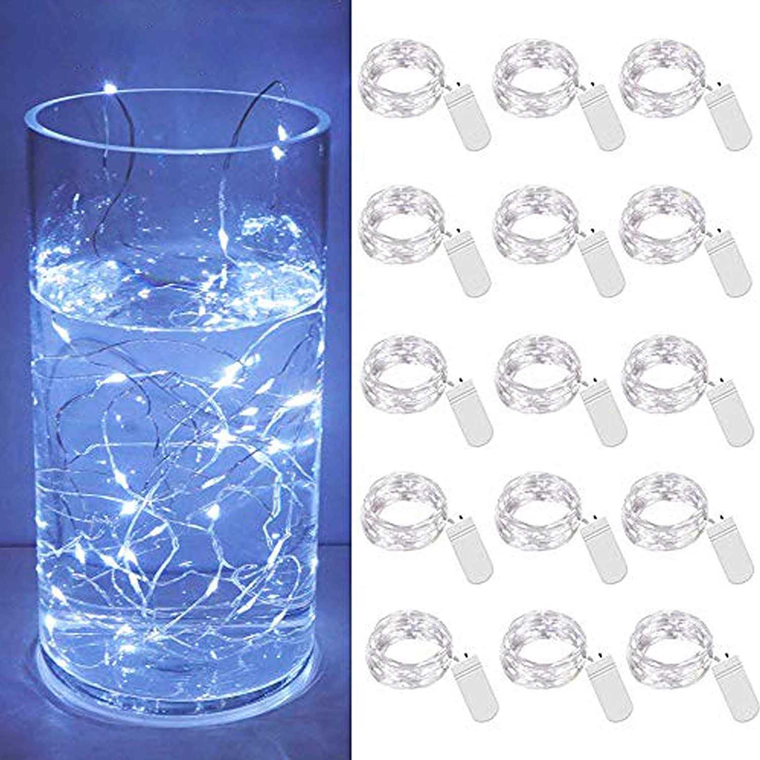 Cynzia 15 Pack Fairy String Lights 30LED 9.8FT Battery Operated Starry Lights
