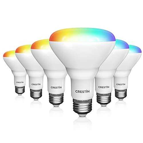 crestin smart flood light bulb 11w rgbcw br30 smart light bulb color changing