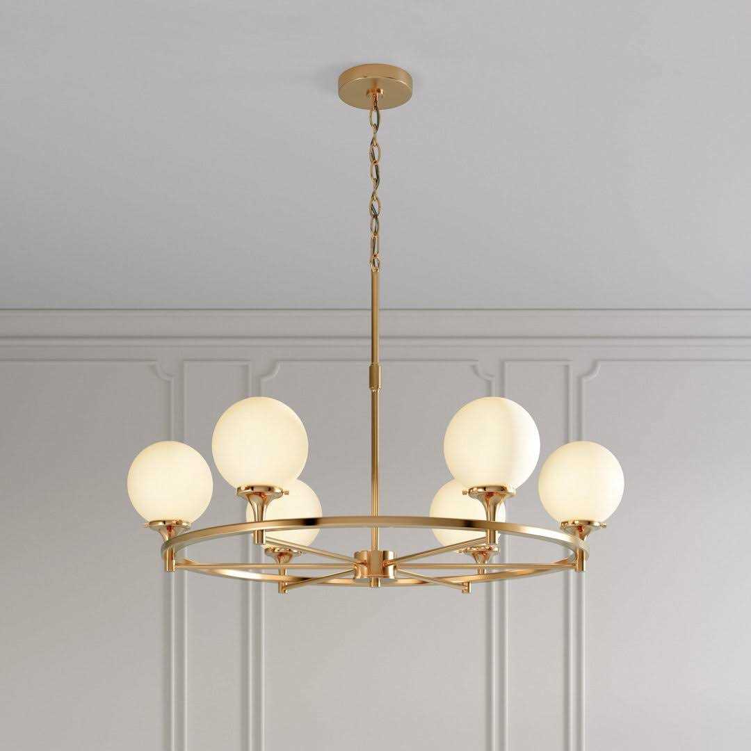 Alfaro 6 Light 30 Wide Ring Chandelier Signature Hardware - Image 4