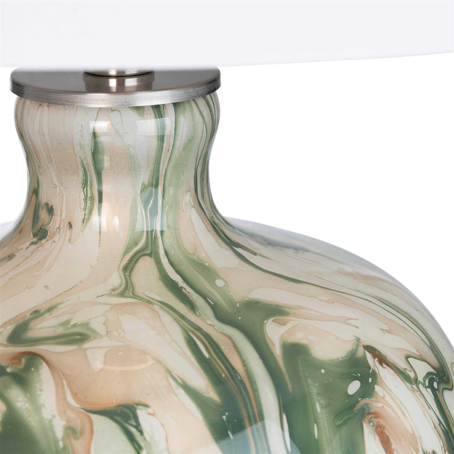 Alternative view of Crestview Collection Waverly Glass 26.75 Table Lamp 197A9