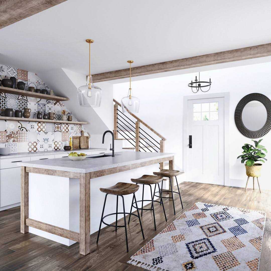 Alternative view of Signature Hardware Harney 1 Light Single Pendant