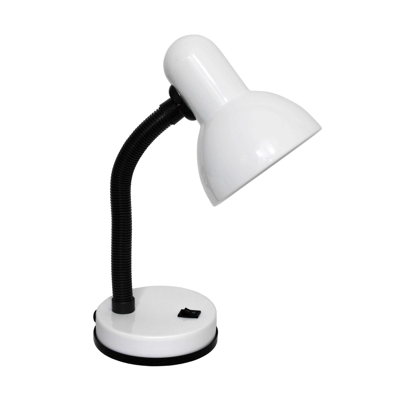 Simple Designs Basic Metal Desk Lamp with Flexible Hose Neck