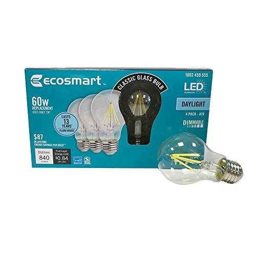 Ecosmart 60W LED Daylight Vintage A19