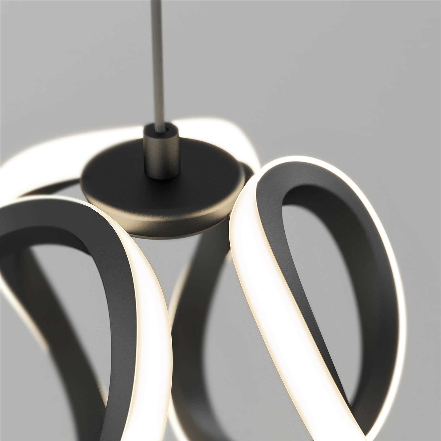 Artika Vivaldi Integrated LED Pendant Light 3CCT Black - Image 3