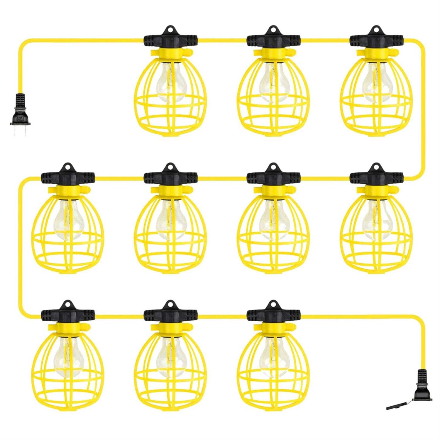 Sterl Lighting 100FT Construction String Lights 10 Sockets E26 Base 100W - Image 5