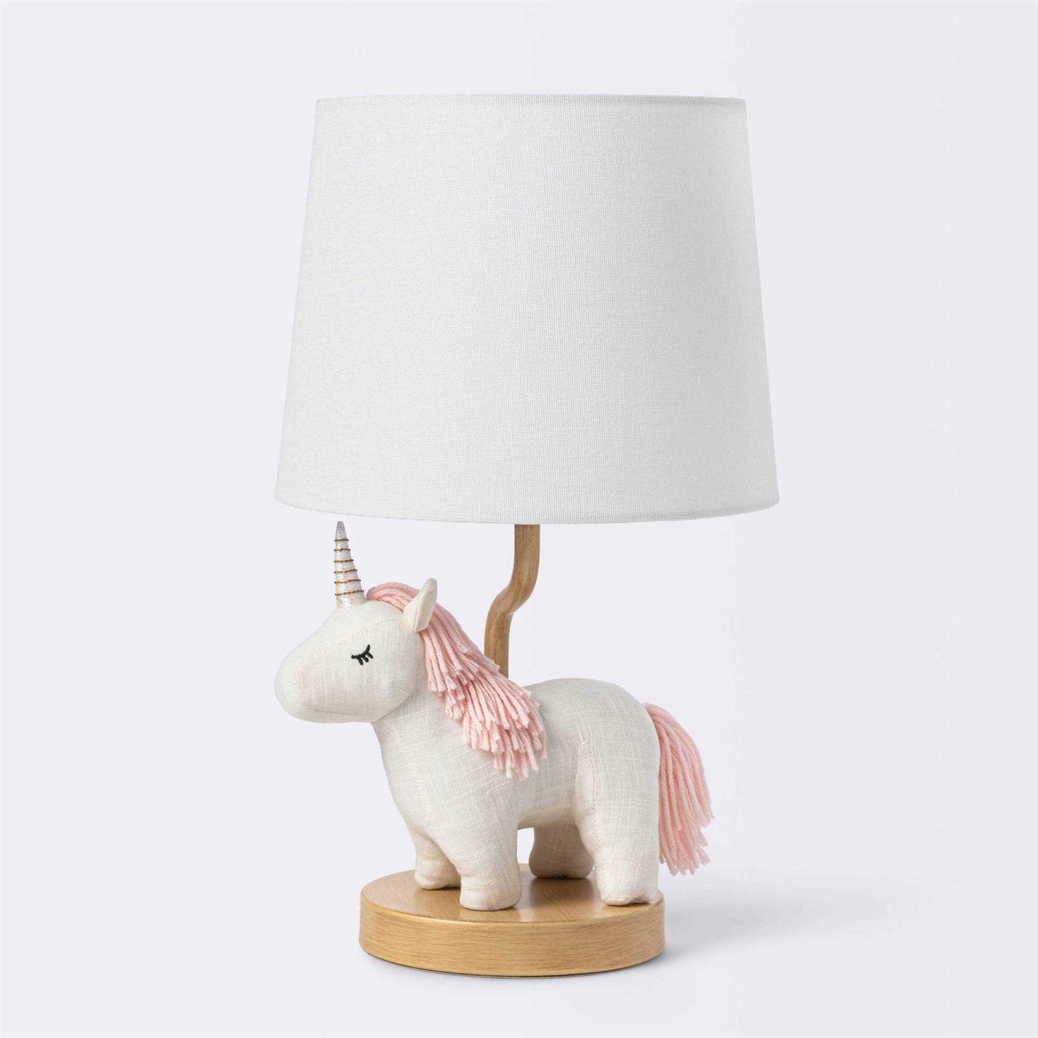 Cloud Island Plush Unicorn Table Lamp