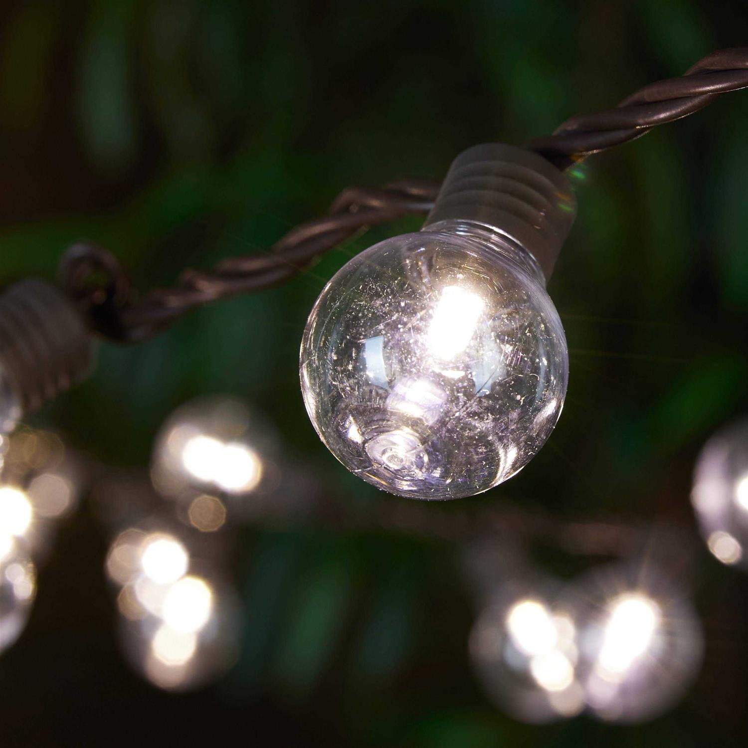 allen + roth 100-Light Plug-In White LED String Lights In Brown SLL100BR - Image 5