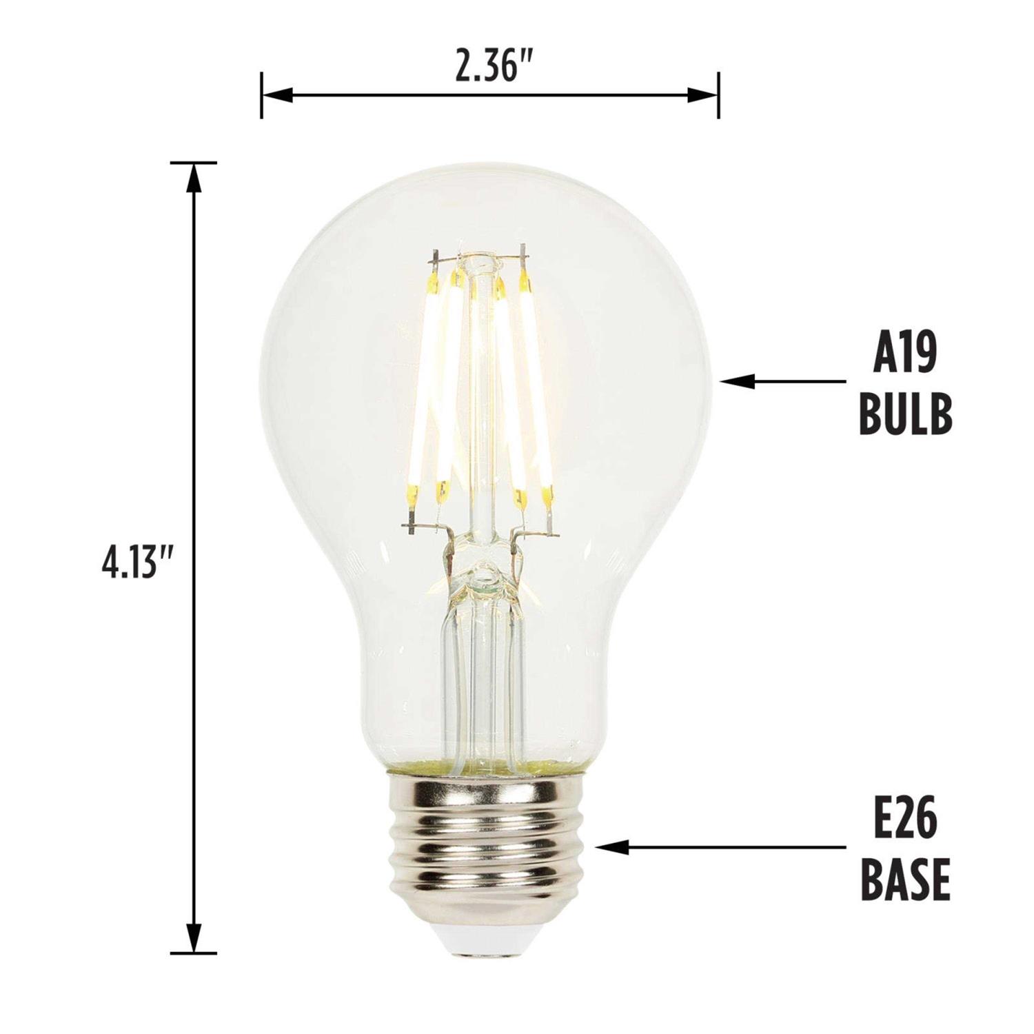 Westinghouse Lighting A19 Dimmable Clear Filament LED Light Bulb - Image 3